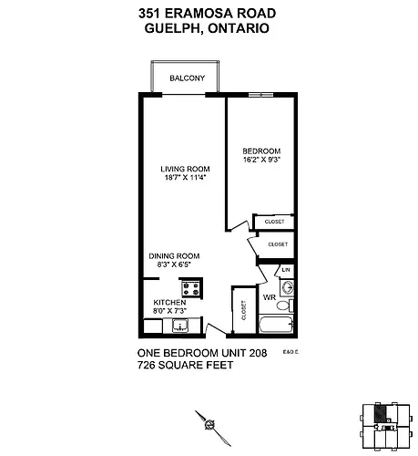 Floor plan 1 Bedroom