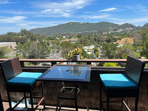 Deck off of great room with view of San Pedro open space and Civic Center