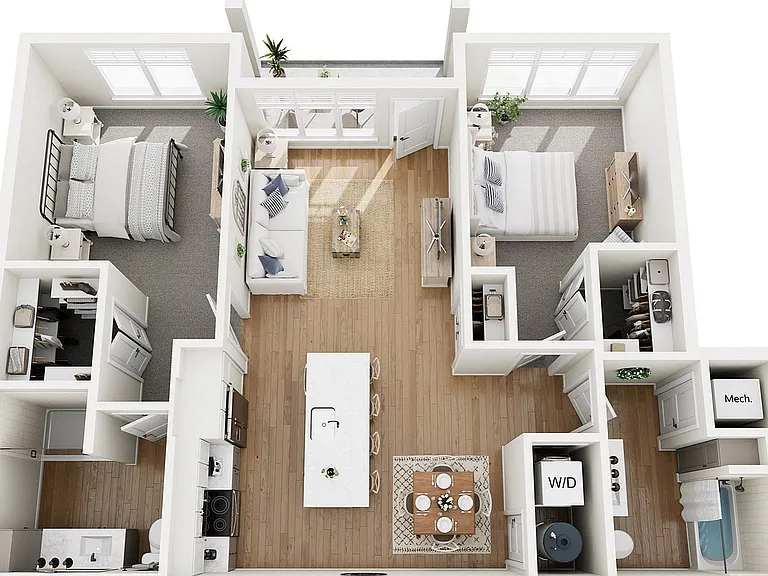 Floor Plan B5 | Echelon at Charlotte | Apartments in Charlotte, NC Floor Plan B5 | Echelon at Charlotte | Apartments in Charlotte, NC