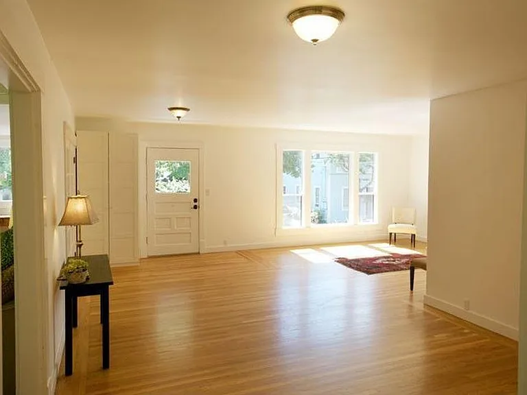 From Living room corner looking toward the front entry.