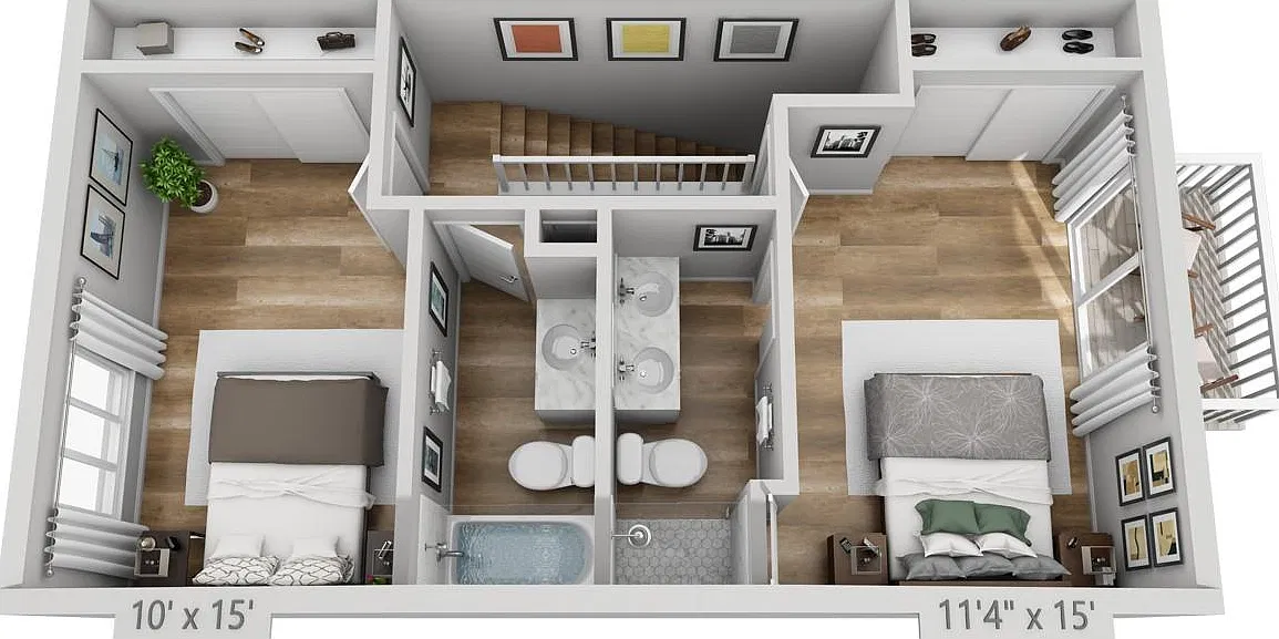 2 bed, 2.5 bath, 1300 sqft, $5,495 — Photo 3