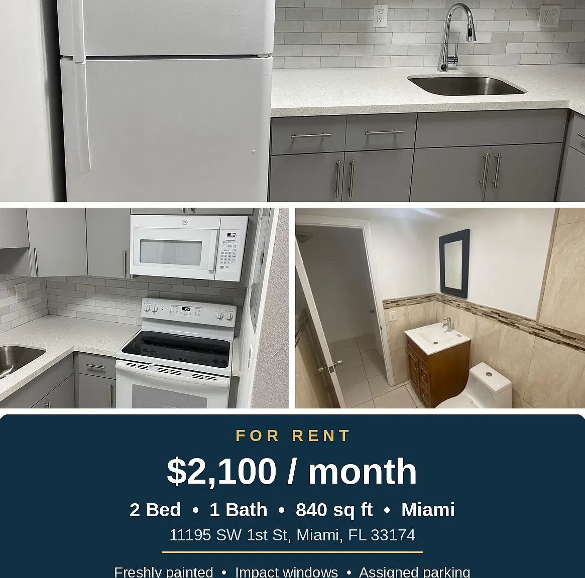 2 bed, 840 sqft, $2,100 — Photo 1
