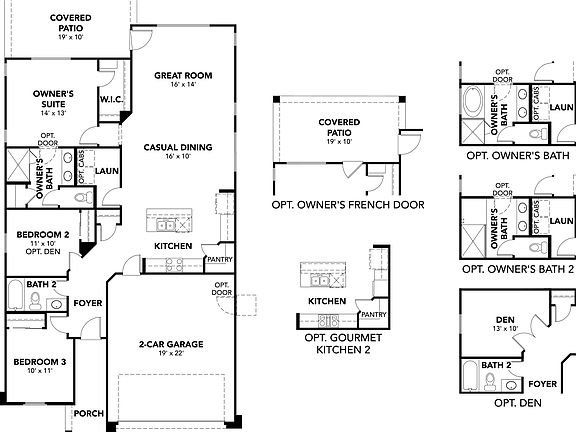 Explore luxury residential architecture with this single-family home layout featuring 3 bedrooms and