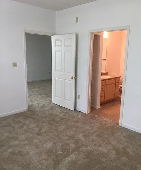 view from Master bedroom to Master bathroom