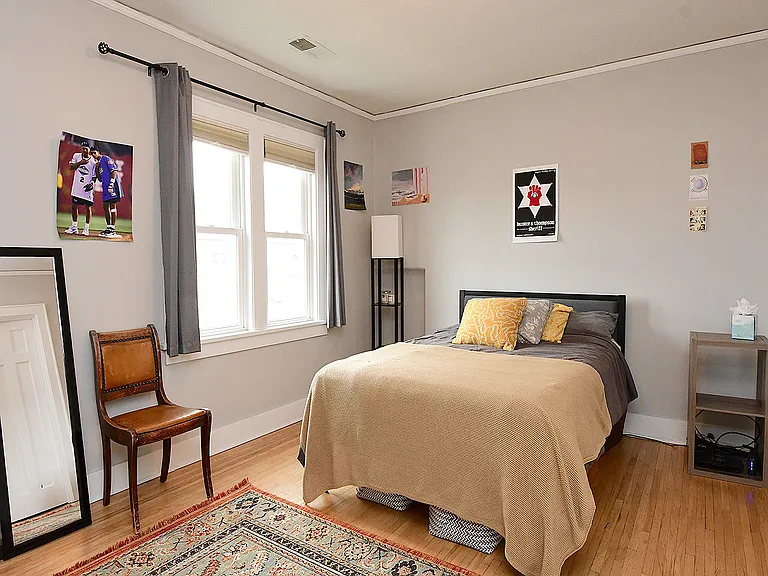 Bedroom two with one closet and one in the hall