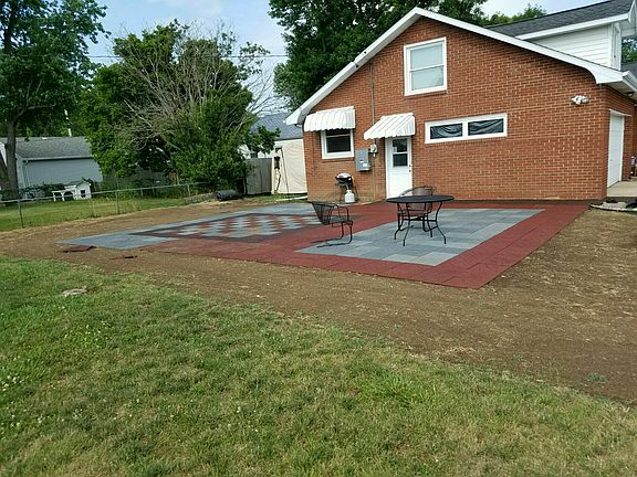 patio and checker board, 