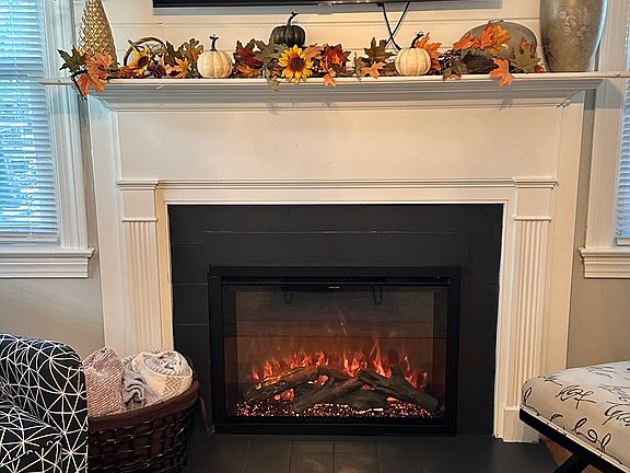 Electric fireplace and smart TV