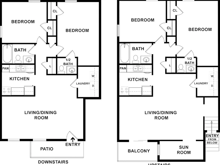 2 Bedroom Layout 2 Bedroom Layout