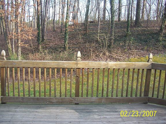 view off back porch; french doors