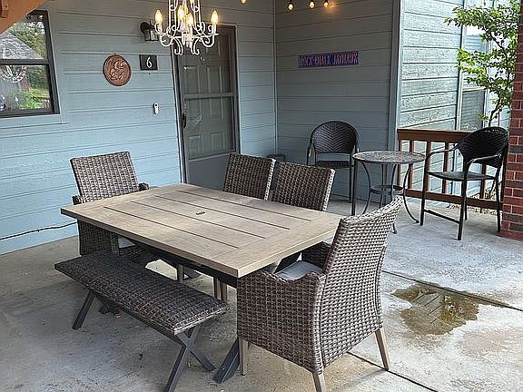 Front door and patio