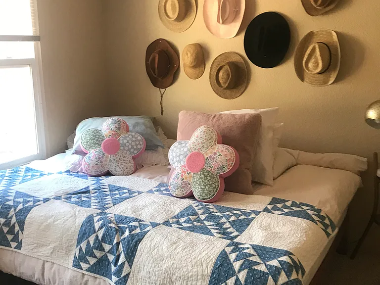 BEDROOM DECORATION can be changed. You have plain cover options. 
Everything is clean and ready for your use.