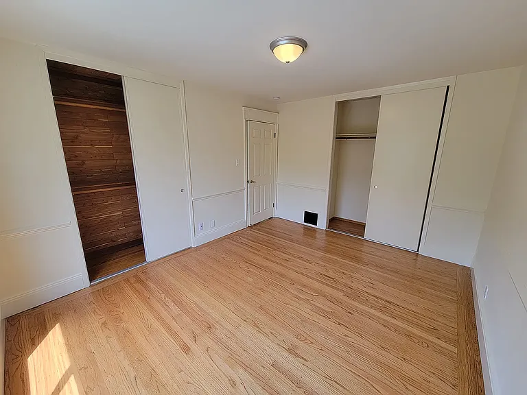 Primary bedroom with double closets