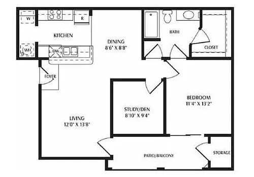 Floor plan Flagstaff with Den