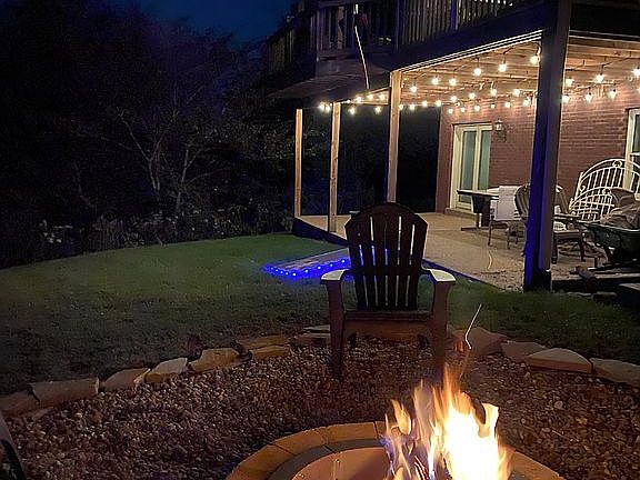 Back porch/patio and Firepit