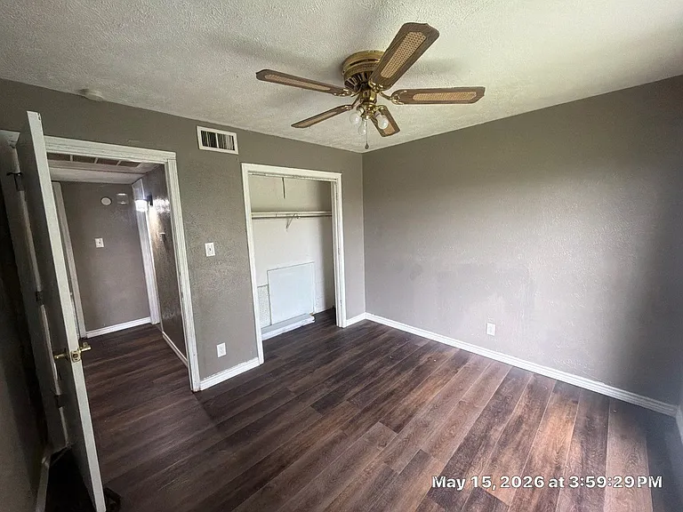 Front bedroom with closet.