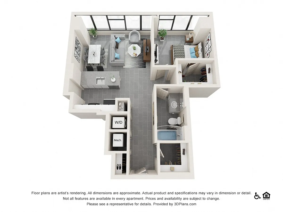 Floor plan One Bedroom A