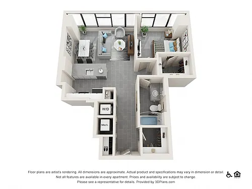 Floor plan One Bedroom A