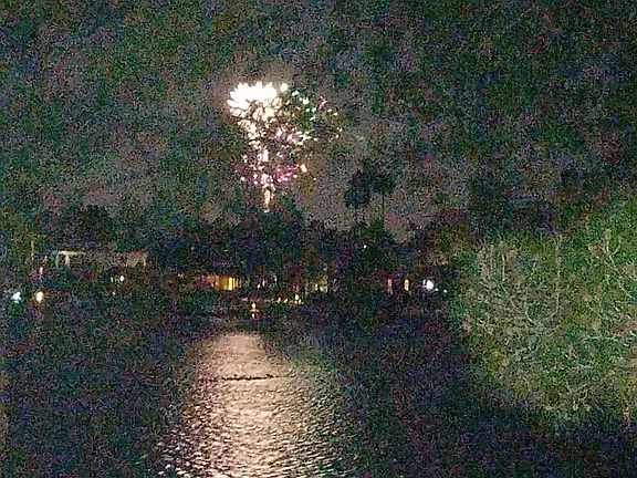 Firework Views from Patio