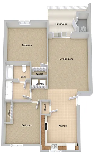 Floor plan Two Bedroom