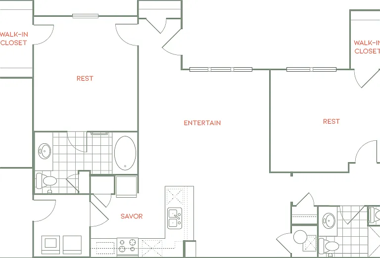 C3 floor plan Creekside Townhomes