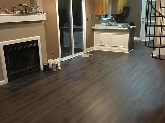 All new hardwood look flooring, luxury vinyl , New larger baseboards, and new kitchen items