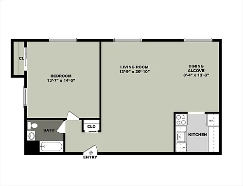 Floor plan 1X1