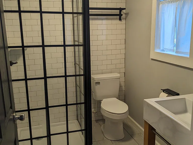 glass rain fall shower, comfort height toiler