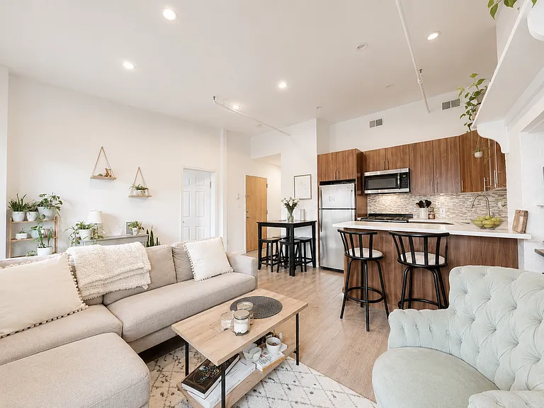 living room & kitchen