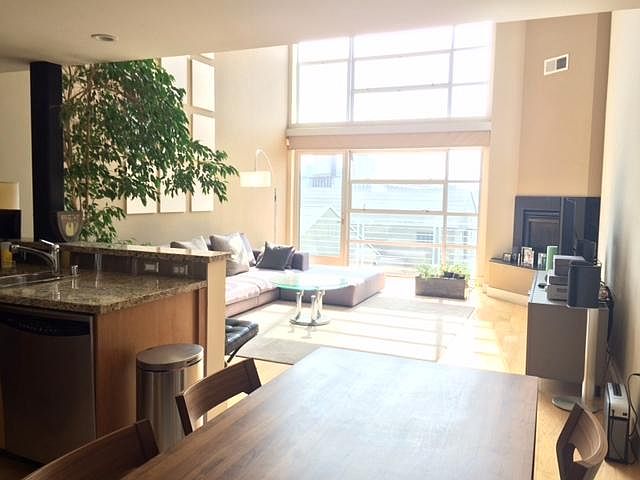 View of loft space from kitchen.