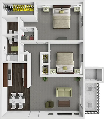 Floor plan 2 bed 1.5 bath