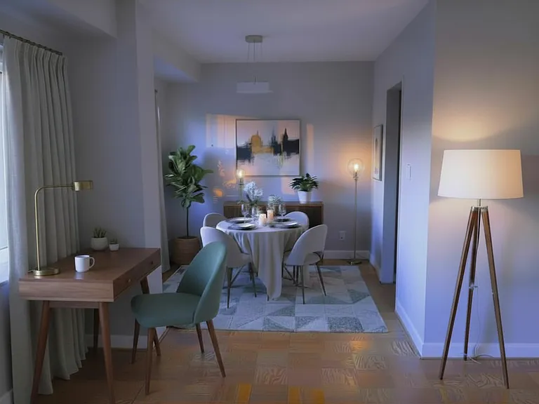 Staged Dining Area at Sunset (Digitally Rendered)