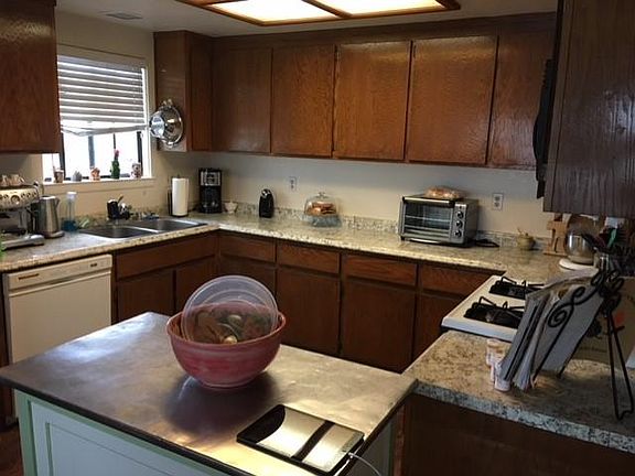 large kitchen with lots of counter space