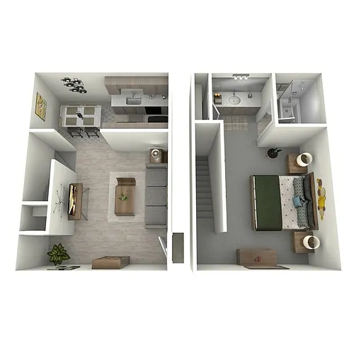 Floor plan 1x1-TH