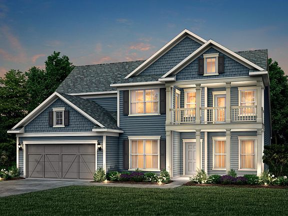 Vanderbilt Exterior 54 features Hardie Board siding, double covered front porches and 2 car garage