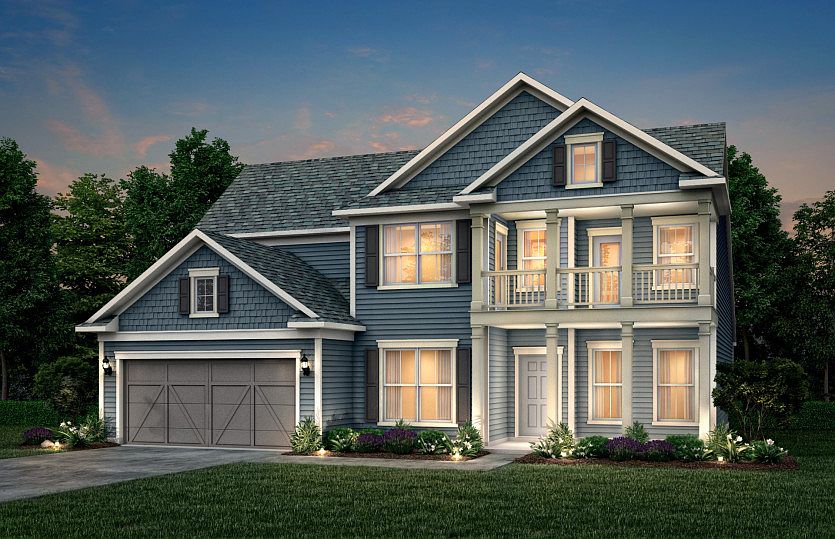 Vanderbilt Exterior 54 features Hardie Board siding, double covered front porches and 2 car garage