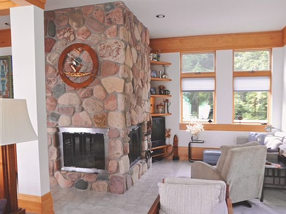 Living room fireplace