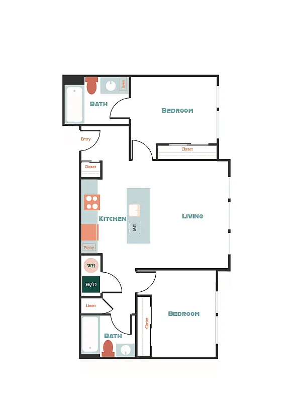 Floor plan 2X2 B2