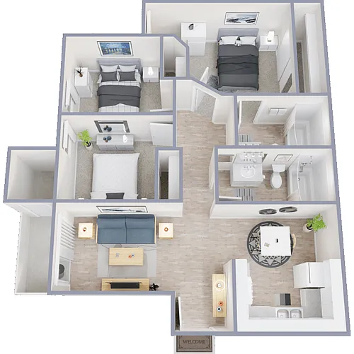 Floor plan 3 Bed 2 Bath
