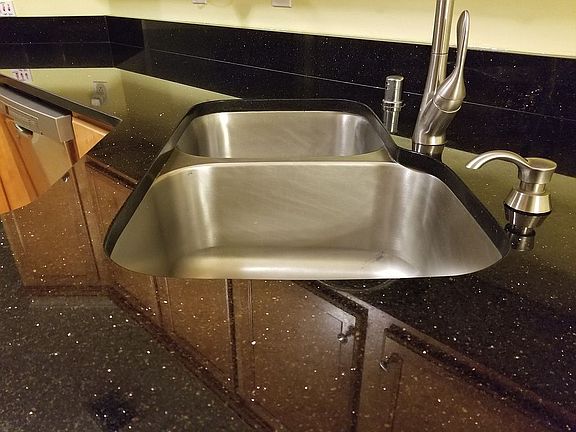 copper infused black granite