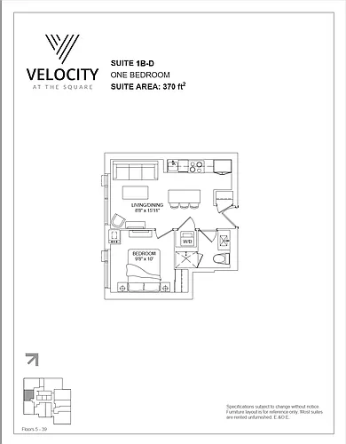 Floor plan 1B-D