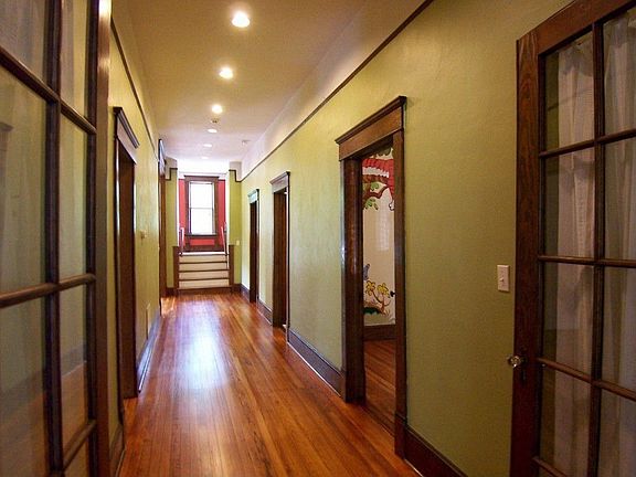 Wide & looooong central hallway