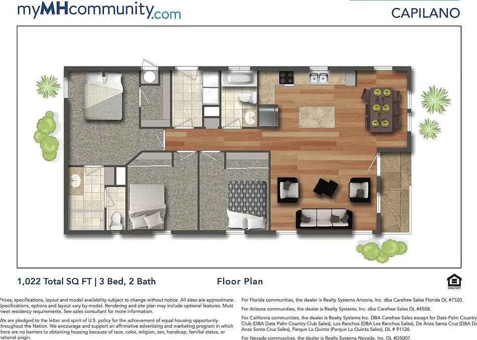 3 bed, 2.0 bath, 1123 sqft, $1,699 — Photo 2