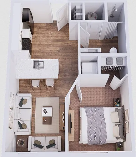 Floor plan 1X1 B
