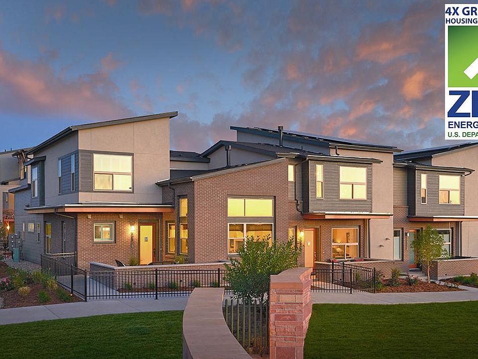 New Town Builders townhome community in Lone Tree at RidgeGate. High energy efficient homes.