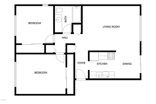 Floor plan Floorplan 2X1