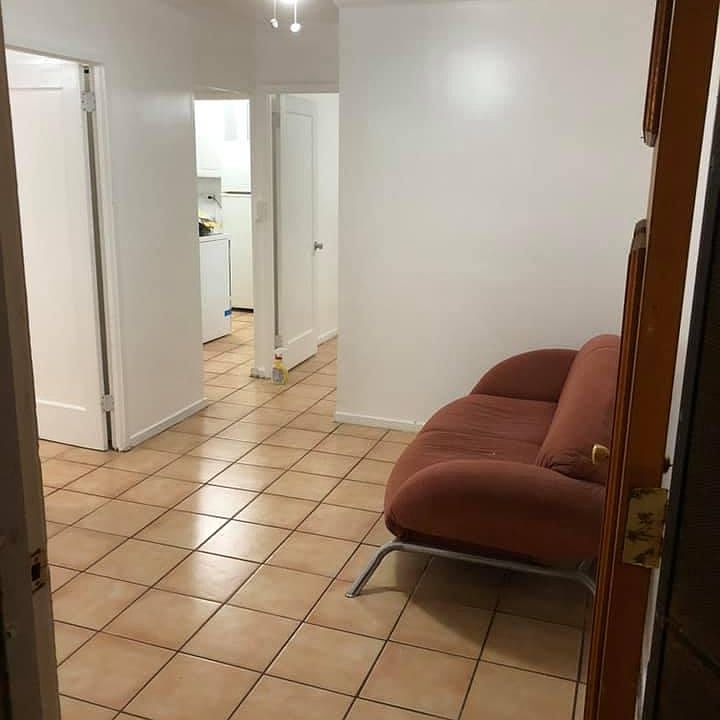 Front door into living room.