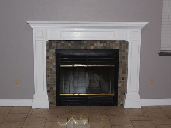 Wood-burning fireplace