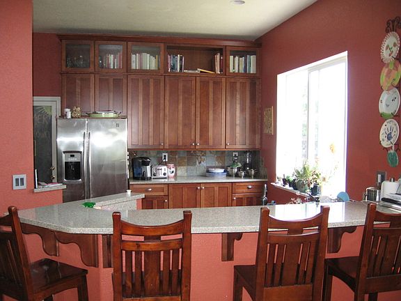 Kitchen with Cherry Cabinets