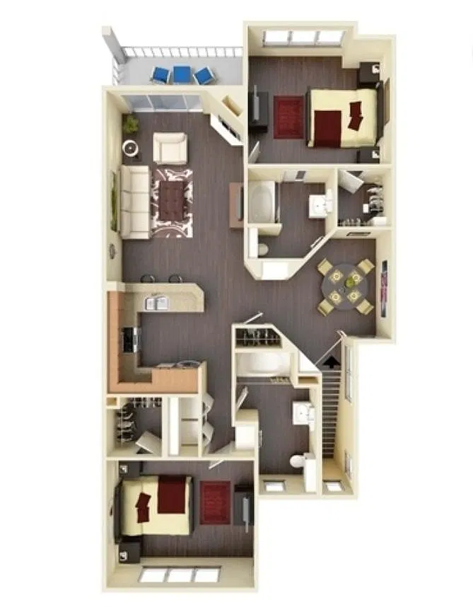 Floor plan 2X2-1183