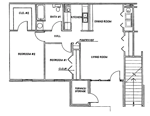 Floor plan 2 Bed 60 Percent